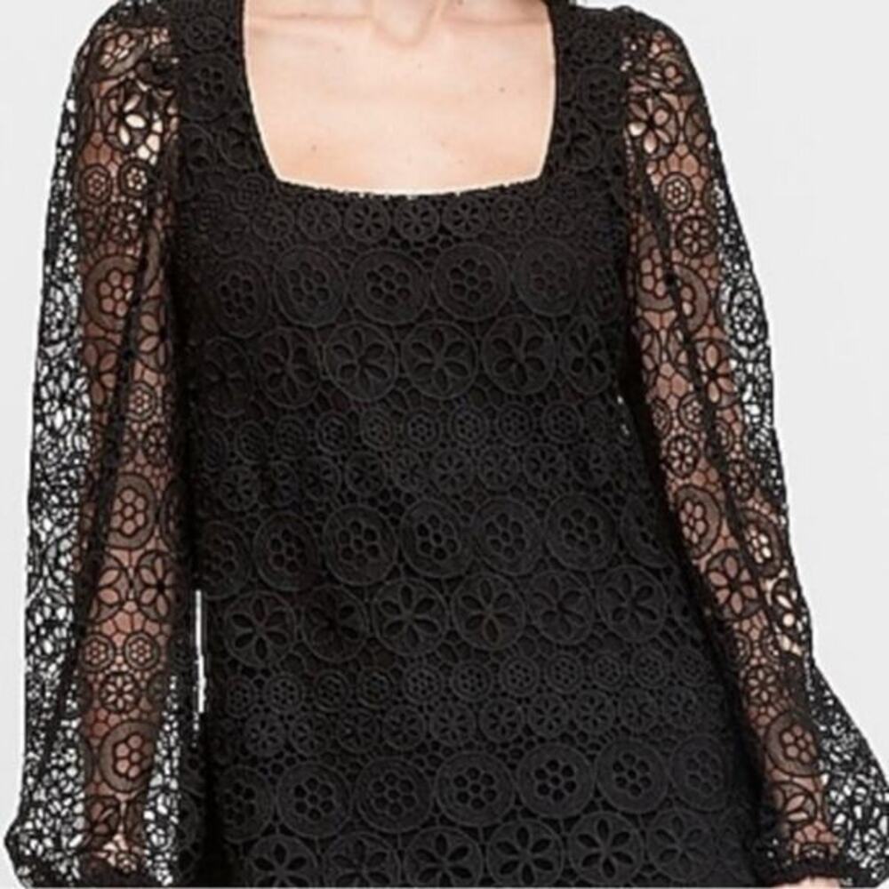 Crocheted Mixed Lace Babydoll dress XS